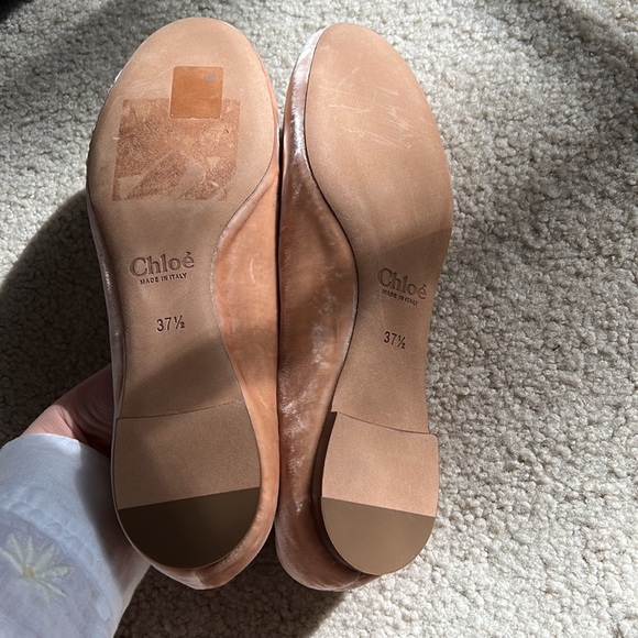 NWOT Chloe Velvet Lauren Ballet Flats - Picture 6 of 6